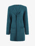 Gilet mi-long côtelé - Bleu canard - 1