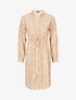 Robe chemise à imprimé abstrait - Beige - 1