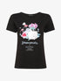 T-shirt à motif bouquet de fleurs - Noir - 4
