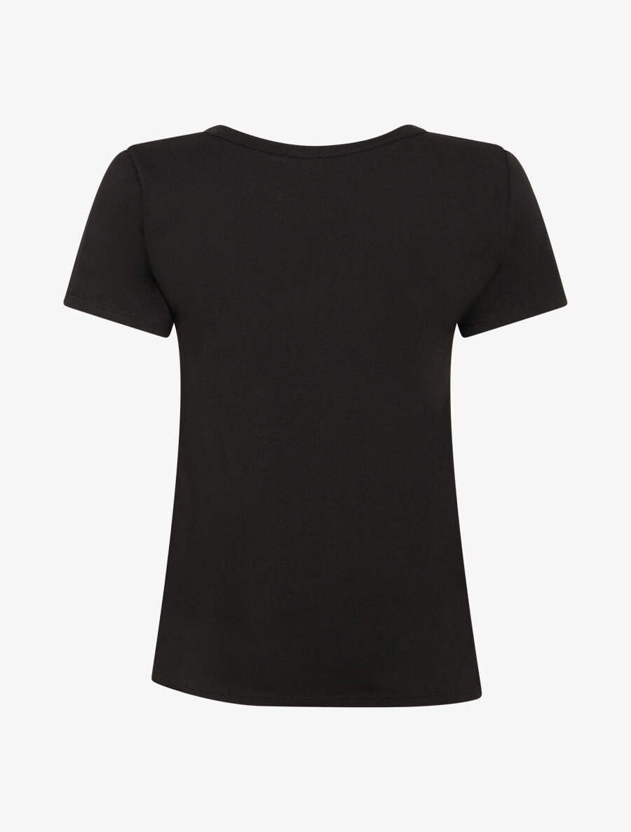 T-shirt à motif bouquet de fleurs - Noir - 2