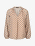 Blouse vaporeuse à imprimé rétro - Beige - 1