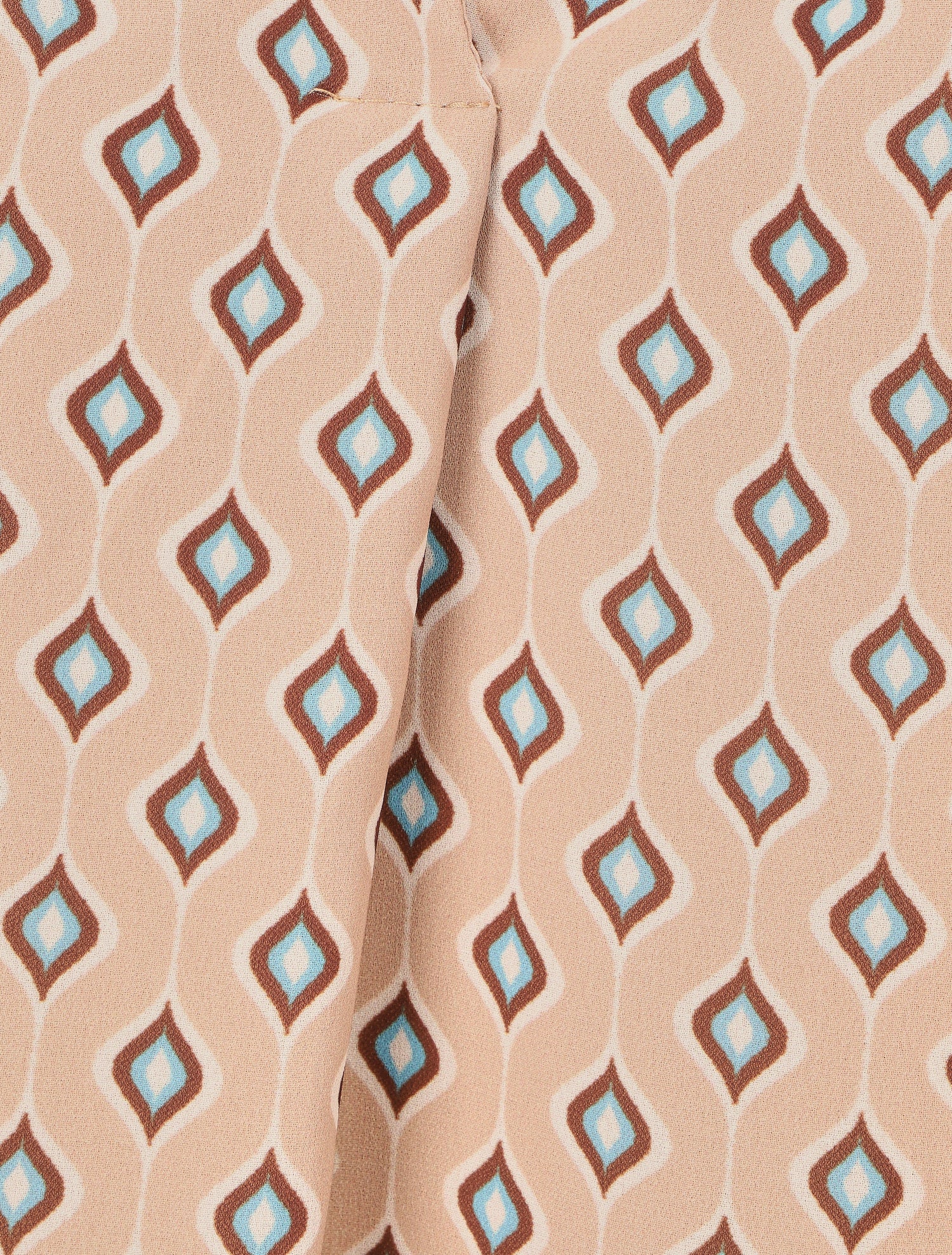 Blouse vaporeuse à imprimé rétro - Beige - 3