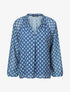Blouse vaporeuse à imprimé rétro - Marine - 1