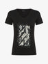 T-shirt slim à message floqué - Noir - 4