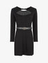 Robe pull courte à dos ajouré - Noir - 4