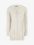 Gilet mi-long à capuche - Beige - 1