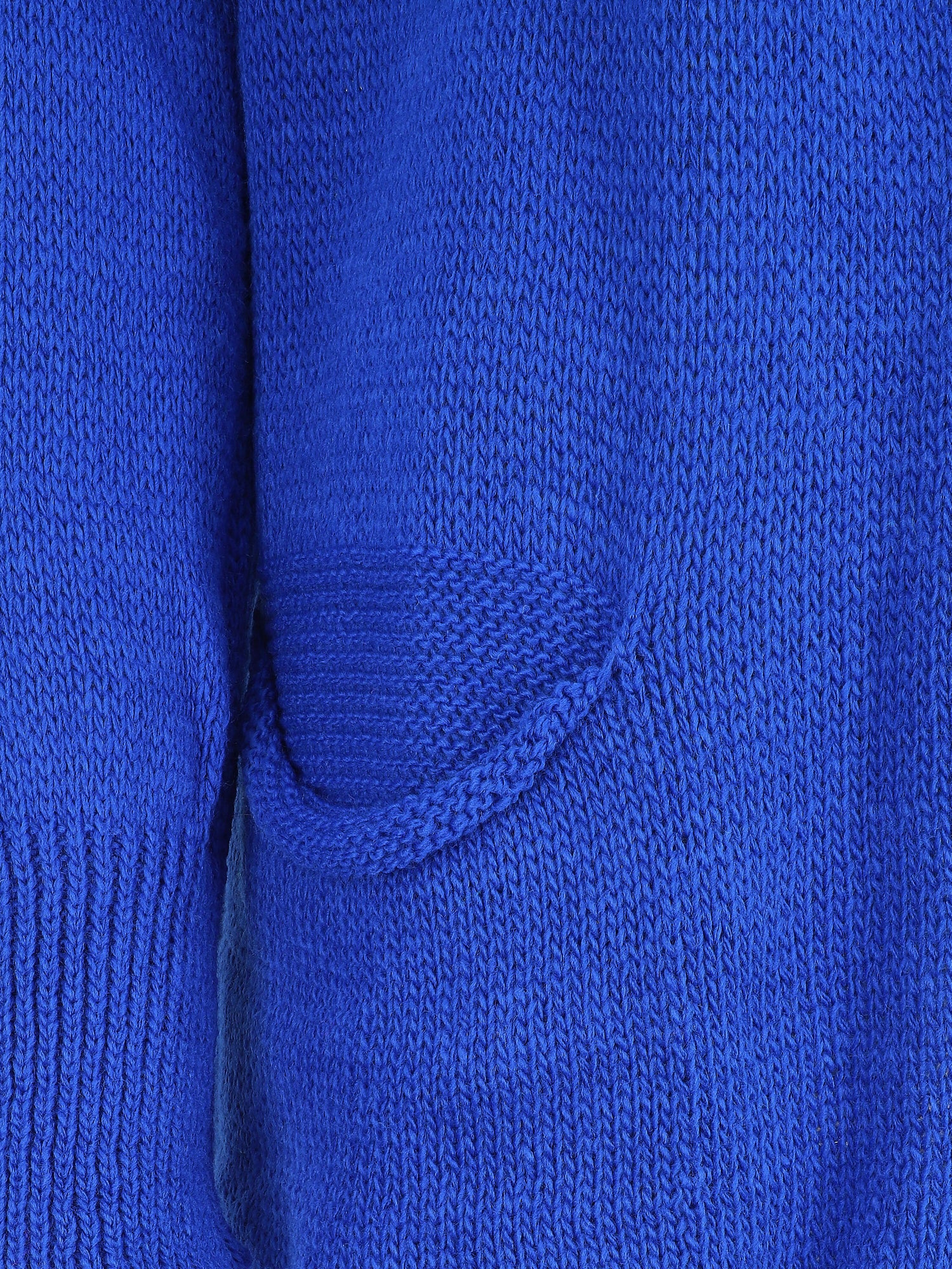 Gilet mi-long à capuche - Bleu roi - 3