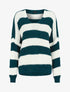 Pull rayé ample - Bleu canard - 1