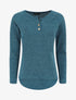 Pull côtelé à boutons - Bleu canard - 1