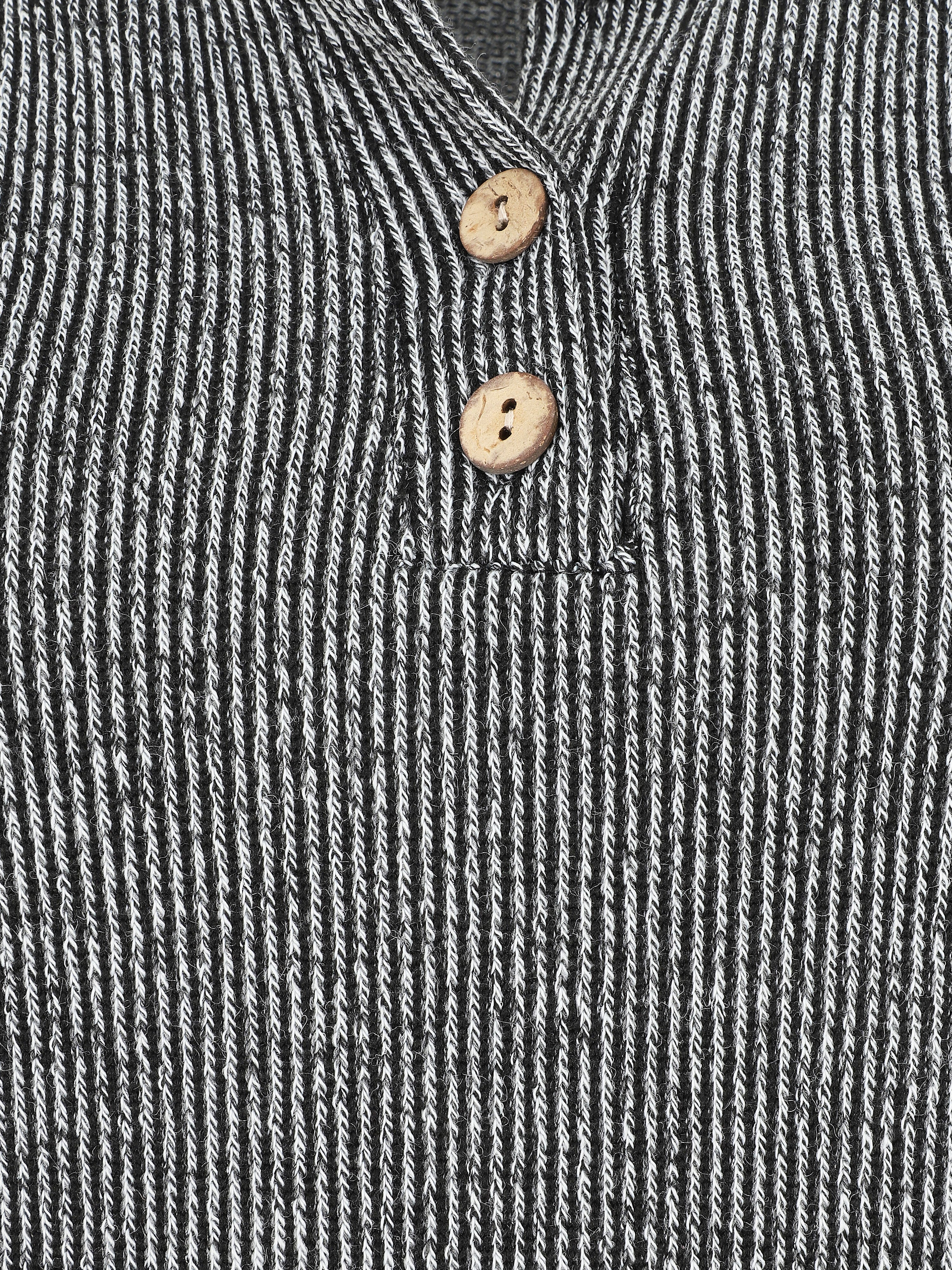 Pull côtelé à boutons - Gris - 3