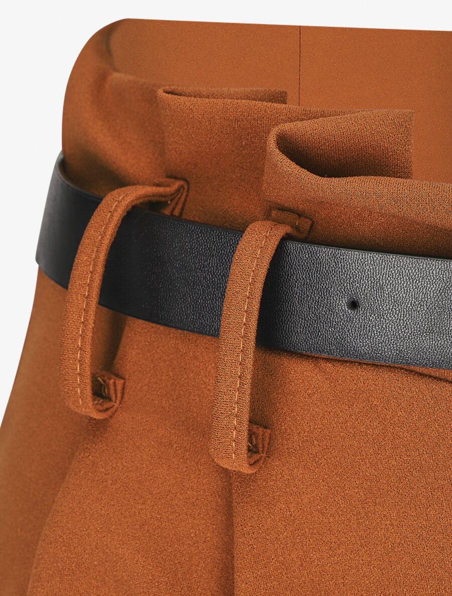 Pantalon fluide coupe ample - Camel - 3