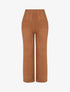 Pantalon uni en maille - Camel - 4