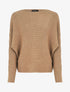 Pull uni oversize chauve-souris - Camel - 1
