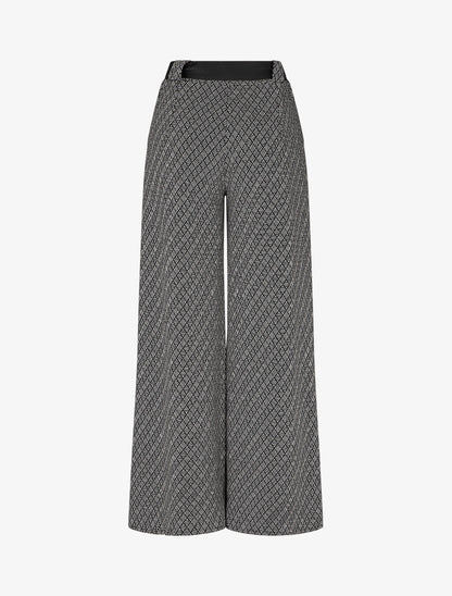 Pantalon coupe ample à imprimé graphique - Noir - 2
