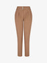 Pantalon uni à taille élastiquée - Taupe - 4