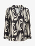 Blouse fluide à imprimé graphique - Noir - 1