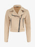 Perfecto court en suédine - Beige - 1