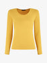 Top uni manches longues à col rond - Jaune - 4