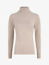 Pull uni à col roulé - Beige - 1