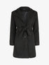 Manteau long effet peau de mouton - Noir - 4
