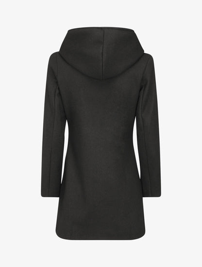Manteau zippé à capuche - Noir - 2