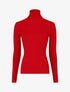 Pull col roulé uni ajusté - Rouge - 4