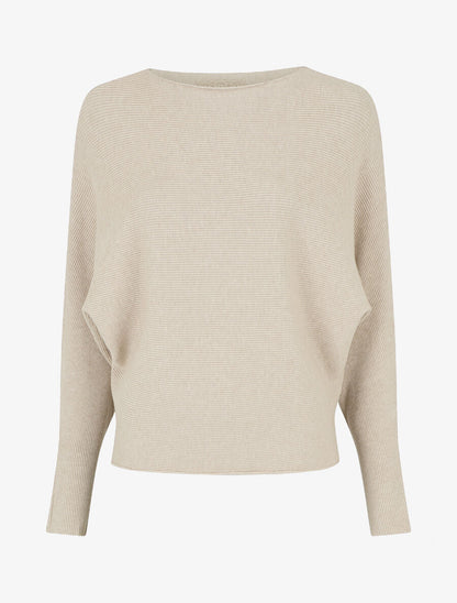 Pull col bateau ajusté - Beige - 1