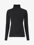 Pull fin uni col roulé - Noir - 4