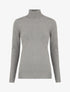 Pull fin uni col roulé - Gris - 1