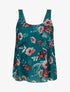 Top en voile imprimé fleurs d&