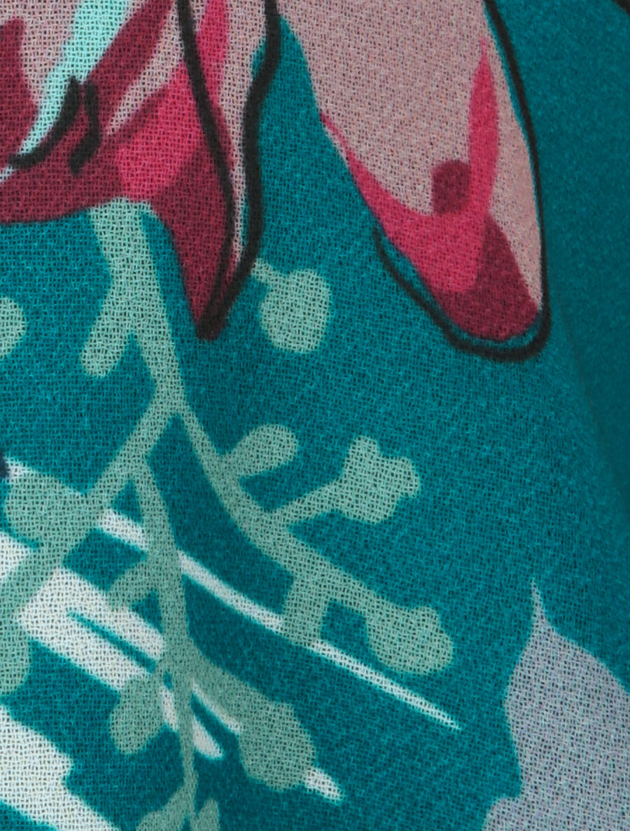 Top en voile imprimé fleurs d&