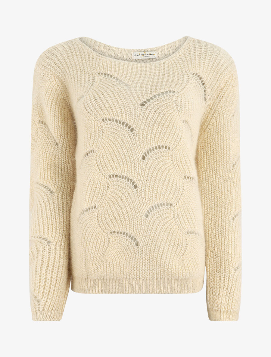 Pull uni duveteux - Beige - 1