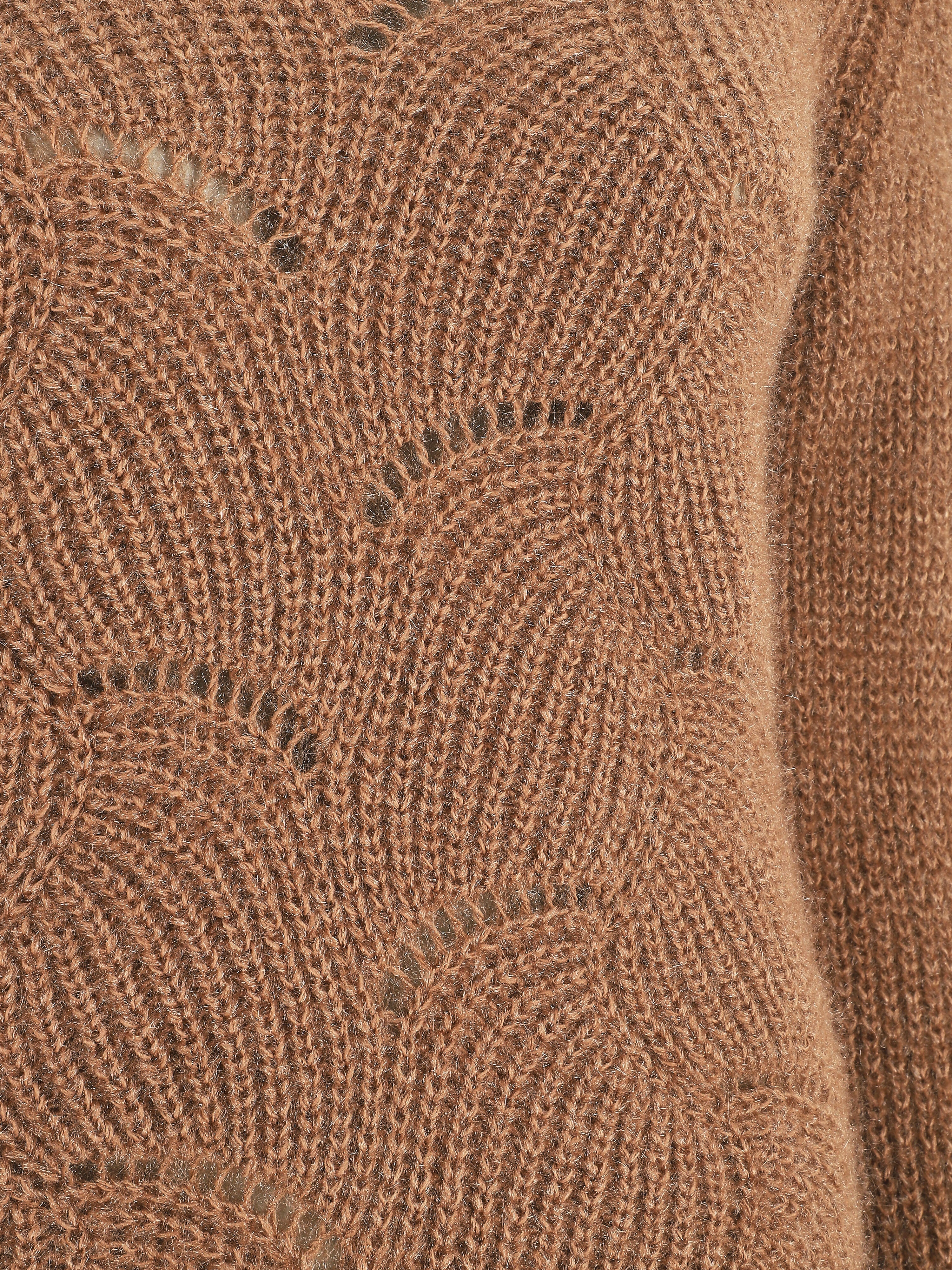 Pull uni duveteux - Camel - 3