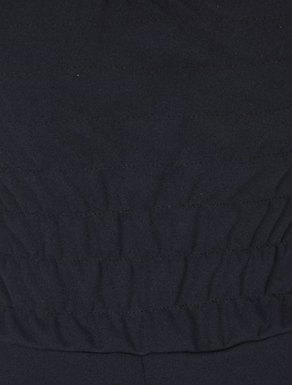 Robe patineuse à buste et taille rayés - Marine - 3
