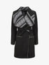 Manteau ceinturé à imprimé grec - Noir - 1