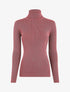 Pull col roulé ajusté et irisé - Vieux rose - 1