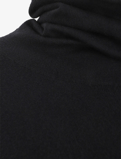 Robe pull ample à col roulé - Noir - 3