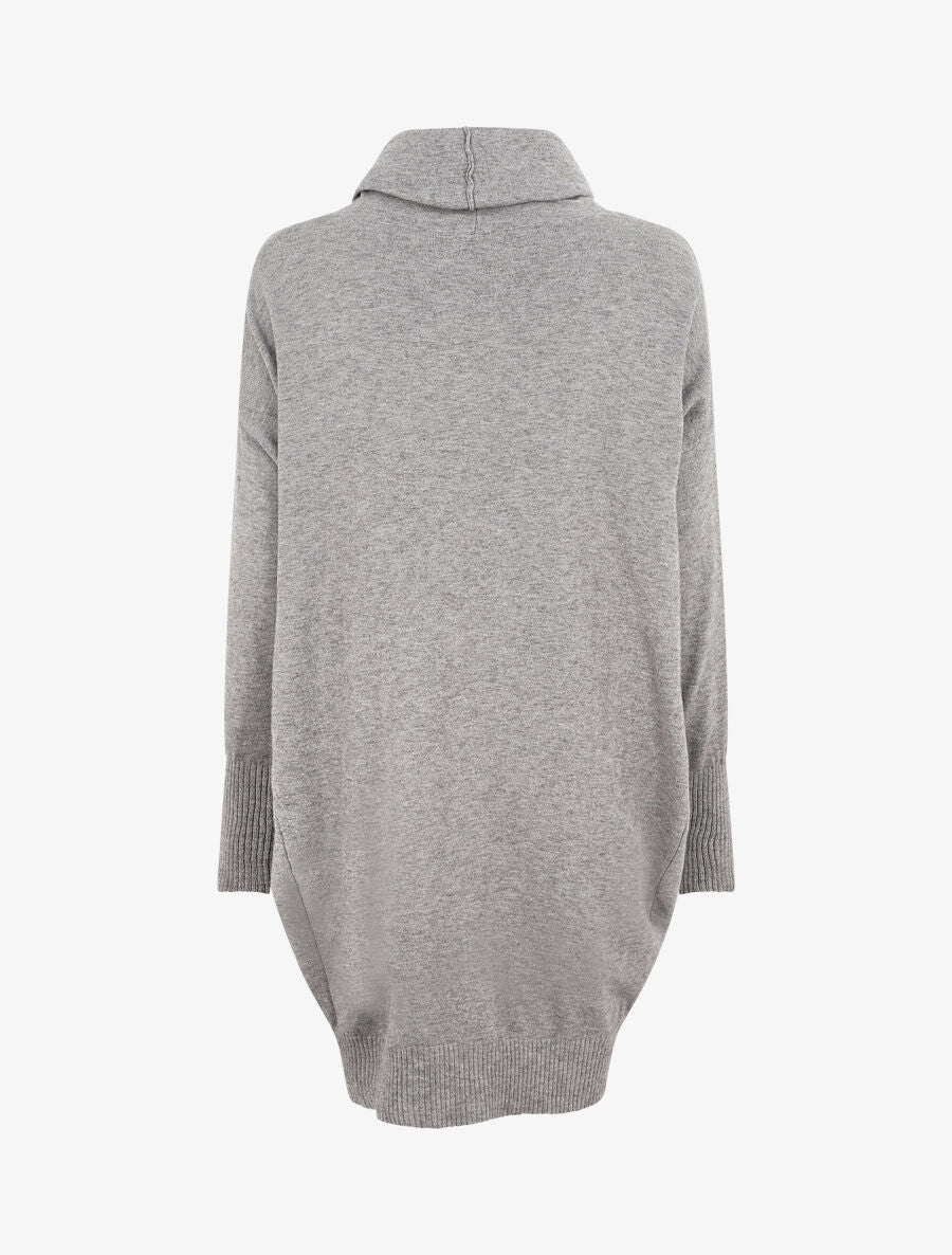 Robe pull ample à col roulé - Gris - 2
