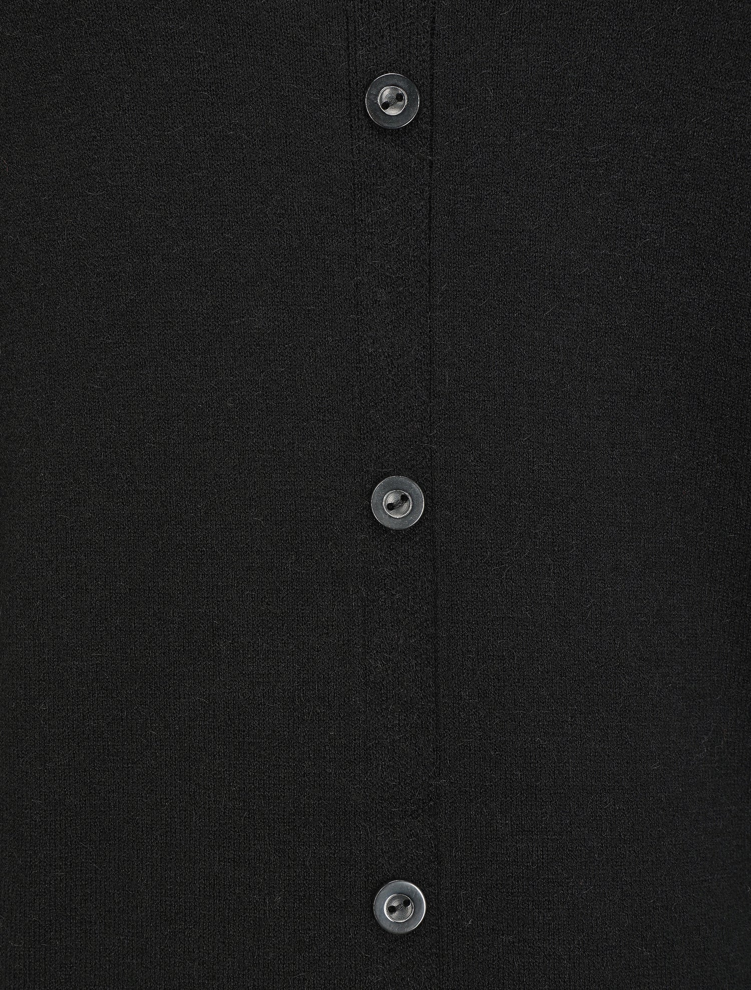 Robe pull mi-longue à boutons décoratifs au dos - Noir - 3
