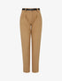 Pantalon épais uni coupe droite - Camel - 1