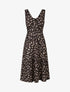 Robe midi imprimé léopard - Noir - 4