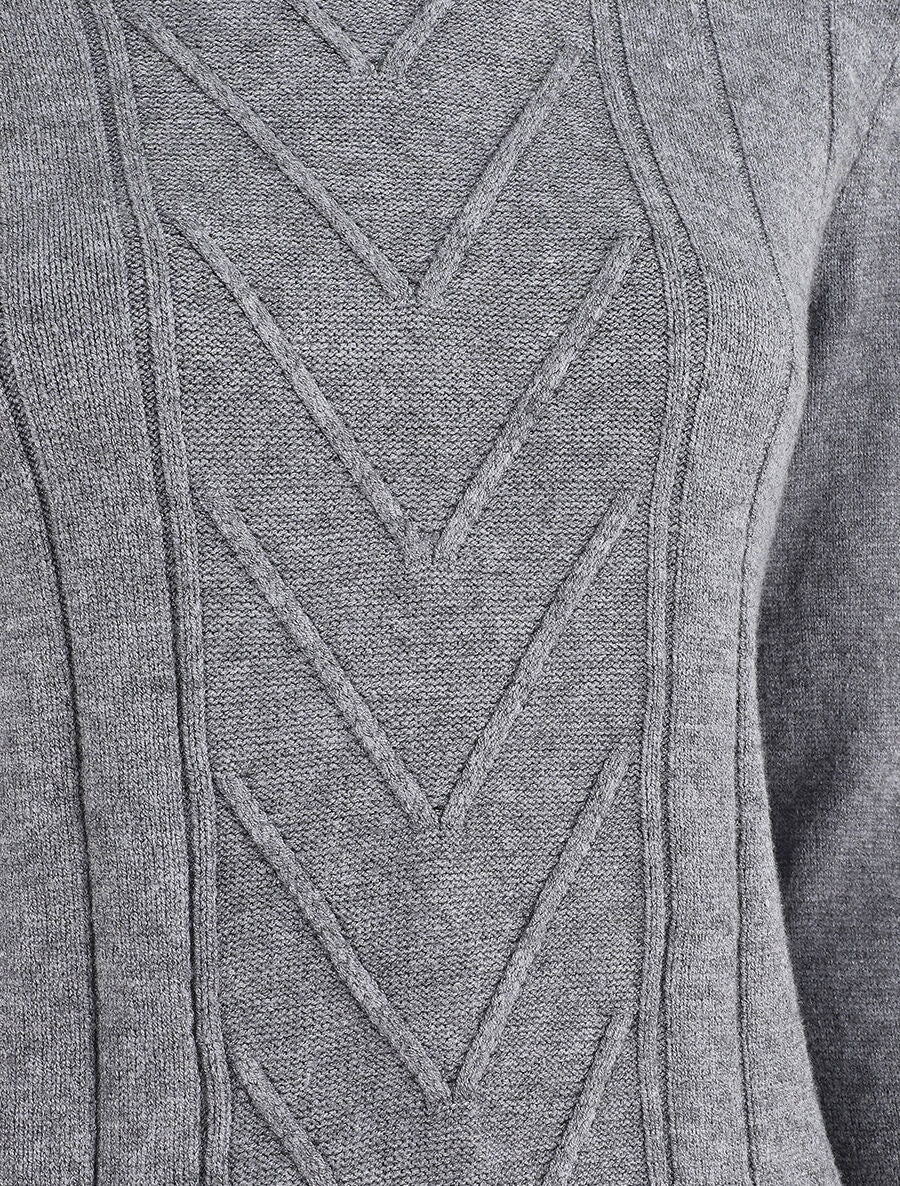 Pull doux à col montant - Gris - 3