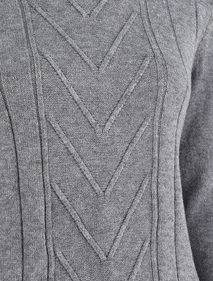 Pull doux à col montant - Gris - 3