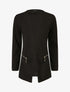 Veste fluide à poches zippées et col droit - Noir - 4