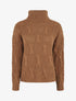 Pull en maille à col roulé - Camel - 1