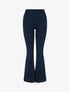Pantalon fluide uni coupe flare - Marine - 3