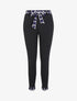 Pantalon à bords à revers imprimé maillons - Marine - 4