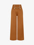 Pantalon style pons fluide uni - Camel - 4