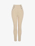 Pantalon à pont coupe slim - Beige - 4