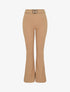 Pantalon flare extra long à boucle métallique - Camel - 1